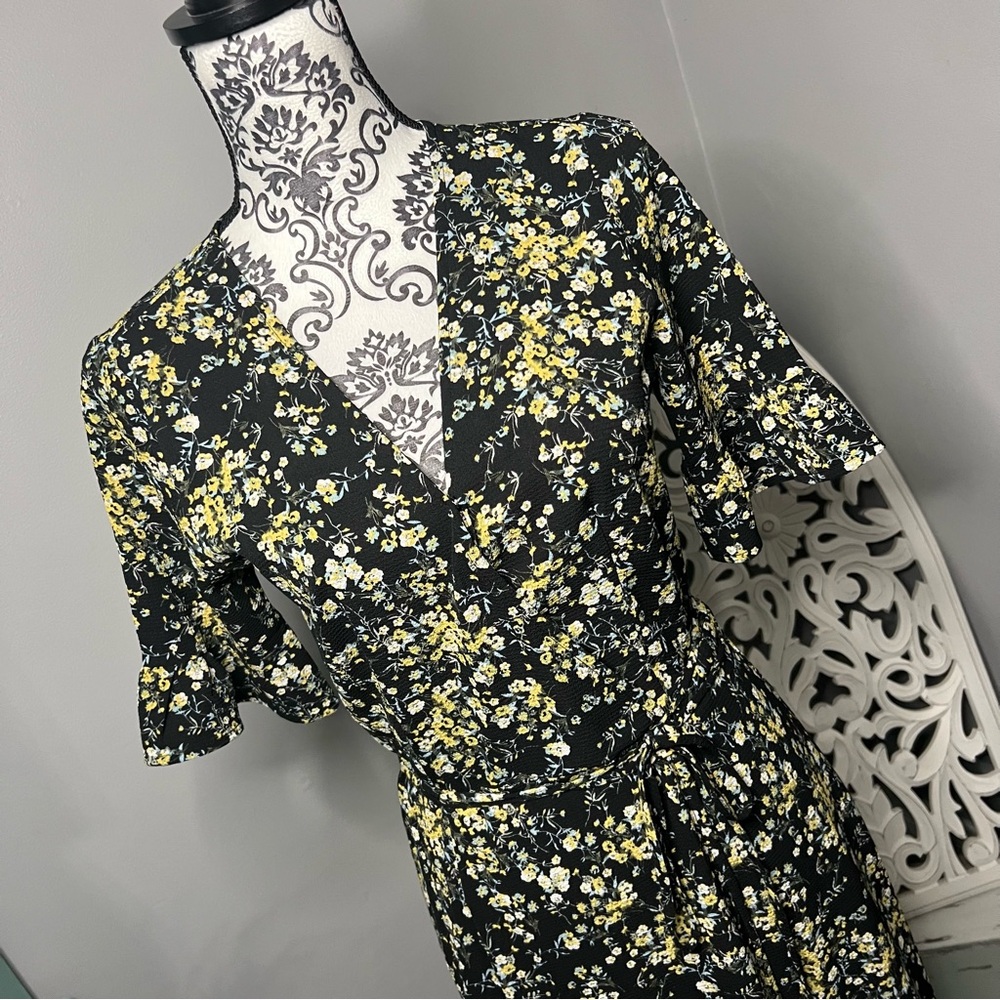 Lulus September Sunset Floral Wrap Maxi Dress Size XS Boho Cottage Core - Picture 6 of 16